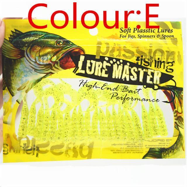 20Pcs/Lot 48Mm 1G Fishing Soft Lure Worms Swing Curly Tail Grub Artificial-WDAIREN KANNI Store-E-Bargain Bait Box