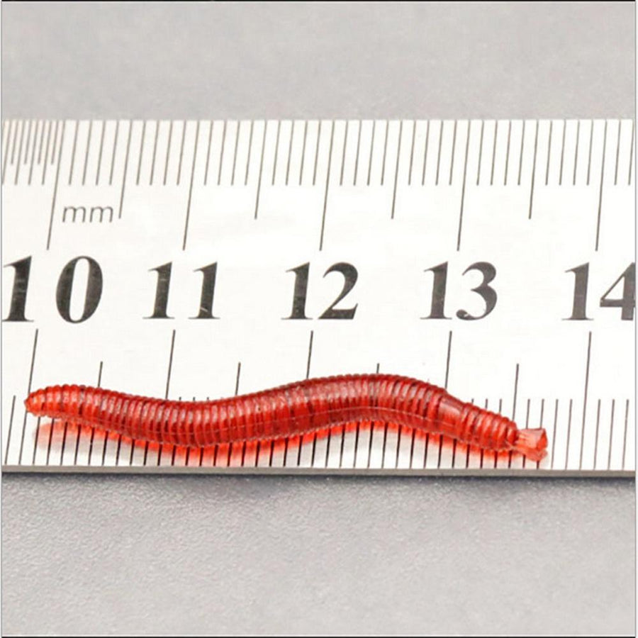 20Pcs/Lot 4Cm Soft Bait Carp Fishing Lure Silicone Bait Smell Red Worm Lures-Global fishing gear shop Store-Bargain Bait Box