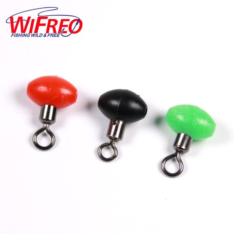 [ 20Pcs/Lot ] 8X12Mm Red Green Black Bead With Rollowing Swivel Saltwater /-Bait Rig Tools-Bargain Bait Box-Bargain Bait Box