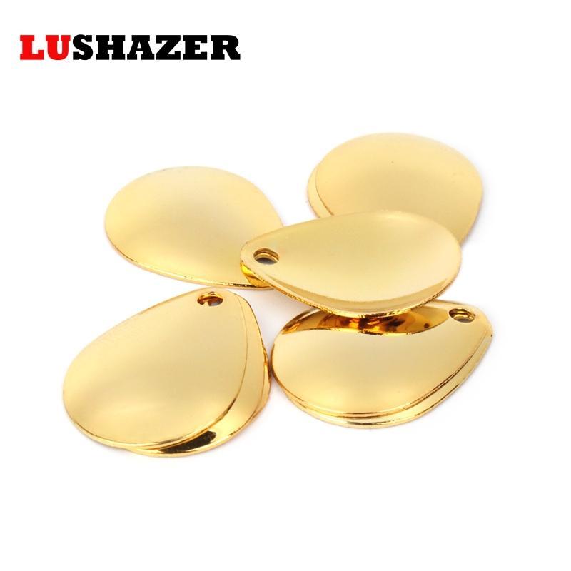 20Pcs/Lot Lushazer Ccessories For Fishing Lure Spoon Noise Spoon Lure-LUSHAZER Official Store-Gold length 15mm-Bargain Bait Box