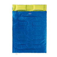 215*145Cm Double Sleeping Bag Envelope Cotton Camping Sleeping Bag With Pillow 3-Sleeping Bags-OutdoorZ Store-Blue-Bargain Bait Box