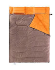 215*145Cm Double Sleeping Bag Envelope Cotton Camping Sleeping Bag With Pillow 3-Sleeping Bags-OutdoorZ Store-Dark Grey-Bargain Bait Box