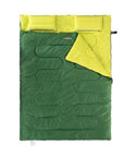 215*145Cm Double Sleeping Bag Envelope Cotton Camping Sleeping Bag With Pillow 3-Sleeping Bags-OutdoorZ Store-Green-Bargain Bait Box