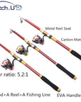 2.1M-3.6M Fishing Rod Set Carbon Telescopic Fishing Rod And Spinning Fishing-Catch.U . Store-2.1m-Bargain Bait Box