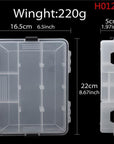 22*16.5*5Cm/28*18*5Cm Transparent Plastic 5-11 Compartments Fly Fishing Box-Compartment Boxes-Bargain Bait Box-H0123C-Bargain Bait Box