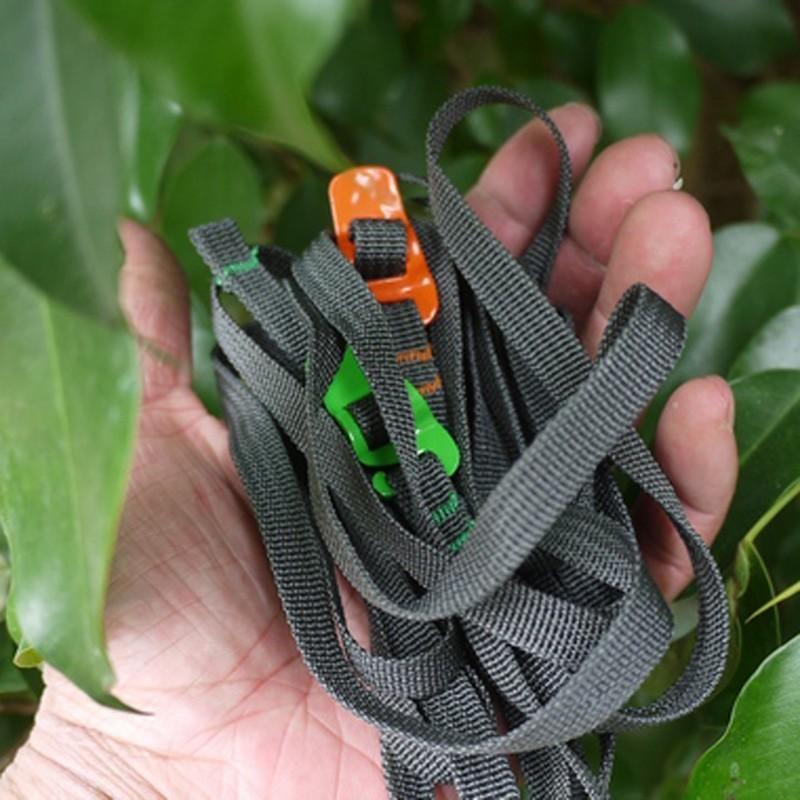 2500Mmx10Mm Outdoor Camp Binding Rope Tie-Up Ribbon Adjustable Puller Strap With-Sportswear &amp; Outdoor Tools Store-Green-Bargain Bait Box