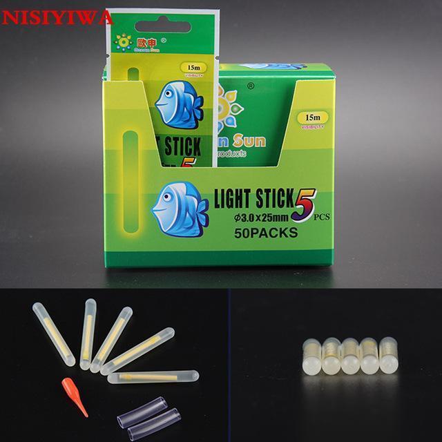 250Pcs/50Bags 4.5*37Mm/3.0*25Mm Chemical Fishing Light Sticks Glow Sticks-Glow Sticks-Bargain Bait Box-Diameter 30Dmm-Bargain Bait Box