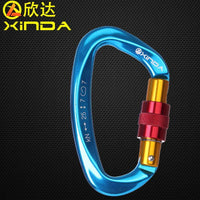 25Kn Professional Safety Master Lock D Buckle Climbing Lock Carabiner Rock-Scream! Crazy enough to let you unexpected!-Blue-Bargain Bait Box