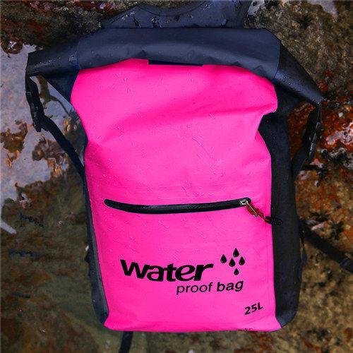 25L Waterproof Dry Bag Backpack Sack Storage Bag Rafting Sports Kayaking-Dry Bags-Bargain Bait Box-Rose Red-Bargain Bait Box