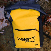 25L Waterproof Dry Bag Backpack Sack Storage Bag Rafting Sports Kayaking-Dry Bags-Bargain Bait Box-Yellow Color-Bargain Bait Box