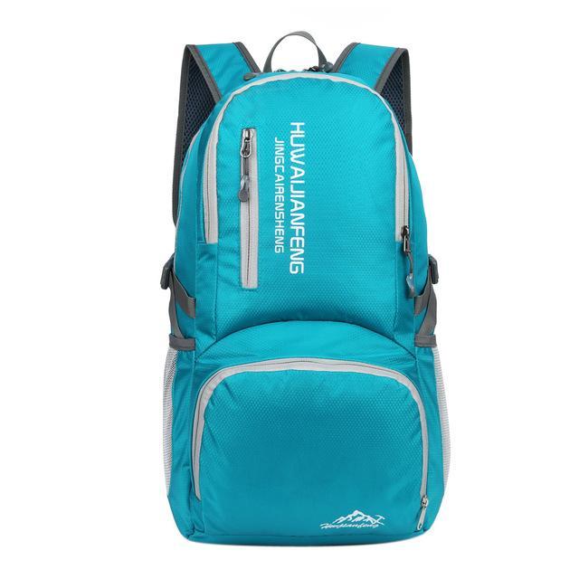 25L Waterproof Folding Backpack Large Capacity Ultra-Light Outdoor Camping-gigibaobao-Lake Blue-Bargain Bait Box