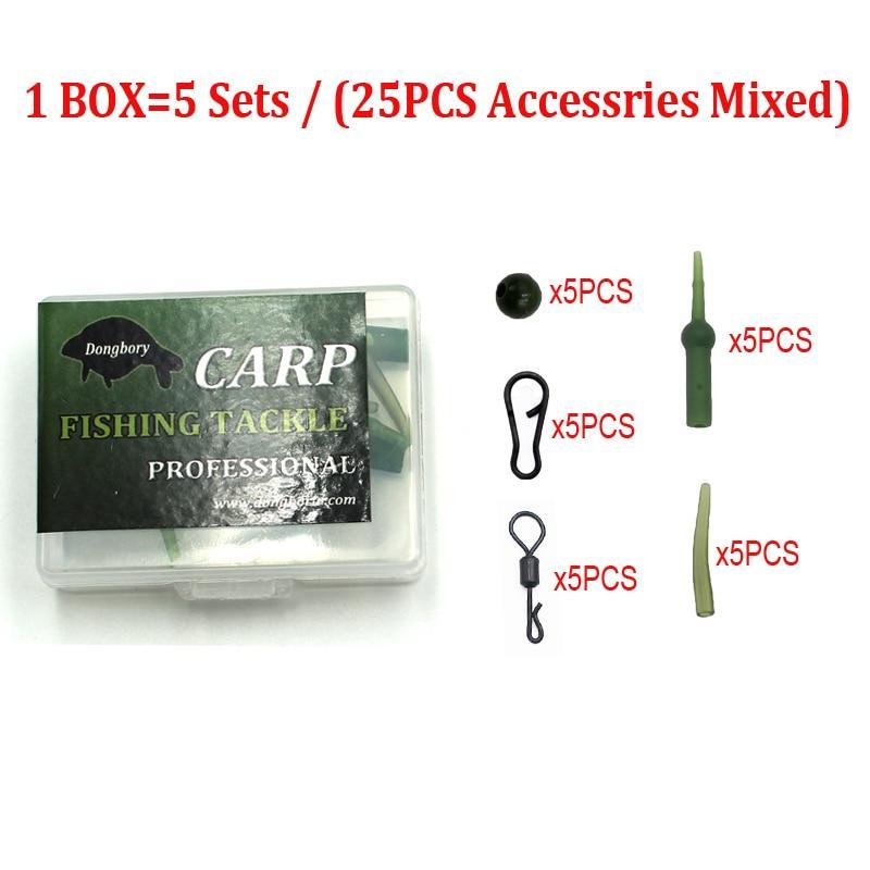 25Pcs Carp Fishing Accessories Set Chod Heli Rig Ring Kit Buffer Sleeve-Fishing Tackle Boxes-Carp Fishing Club Store-25Pcs-Bargain Bait Box