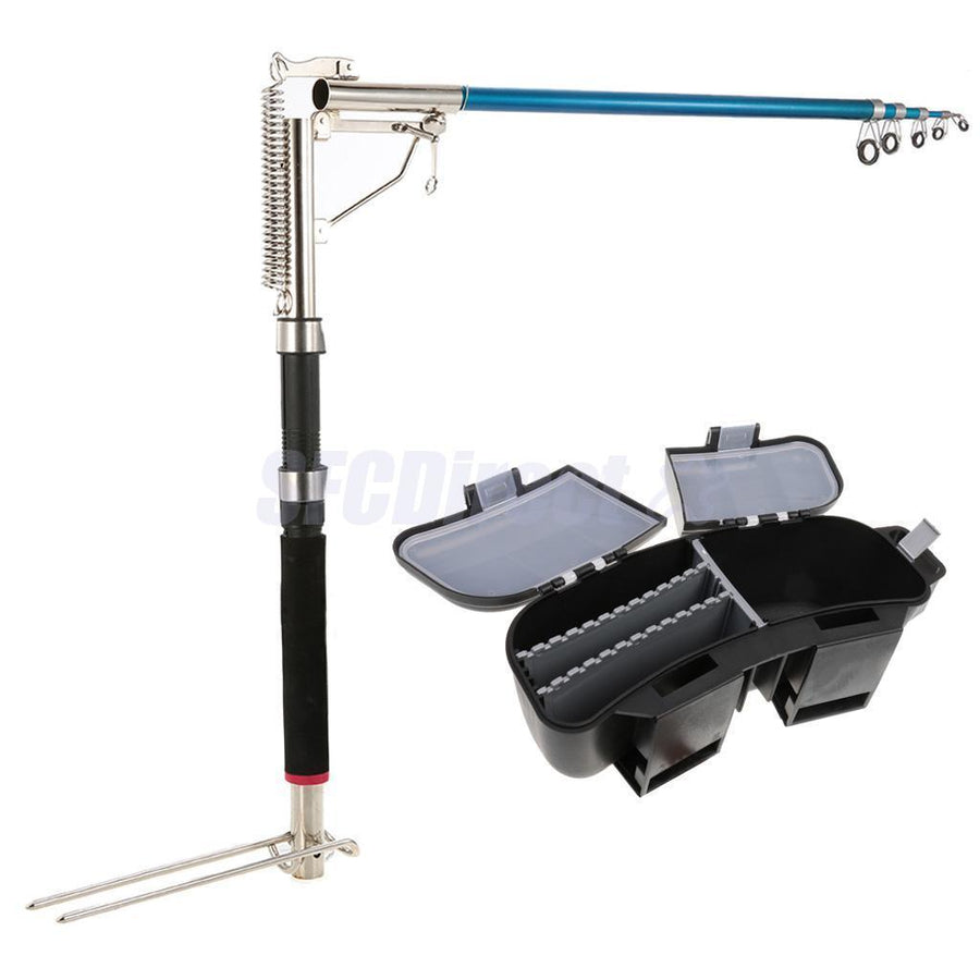 2.7M Telescopic Automatic Fishing Rod + Fishing Lure Hooks Baits Waist Storage-Automatic Fishing Rods-OutdoorSport Lover Store-Bargain Bait Box