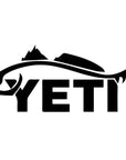 29.2Cm*12.2Cm Yeti Trout Fishing Jdm Funny Car Styling Stickers Vinyl Decal-Fishing Decals-Bargain Bait Box-Black-Bargain Bait Box