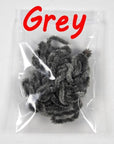 2M Fly Fishing Wooly Worm Fly Streamer Fly Tying Chenile Thick 3Mm ~ 5Mm Olive-Fly Tying Materials-Bargain Bait Box-grey-Bargain Bait Box