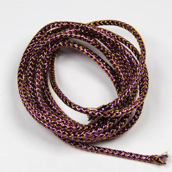 [ 2Pack /4M] Holographic Mylar Cord Gold Silver Pearl Flashabou Minnow Body-Fly Tying Materials-Bargain Bait Box-2packs purple braid-Bargain Bait Box
