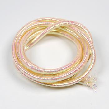 [ 2Pack /4M] Holographic Mylar Cord Gold Silver Pearl Flashabou Minnow Body-Fly Tying Materials-Bargain Bait Box-2packs rainbow-Bargain Bait Box