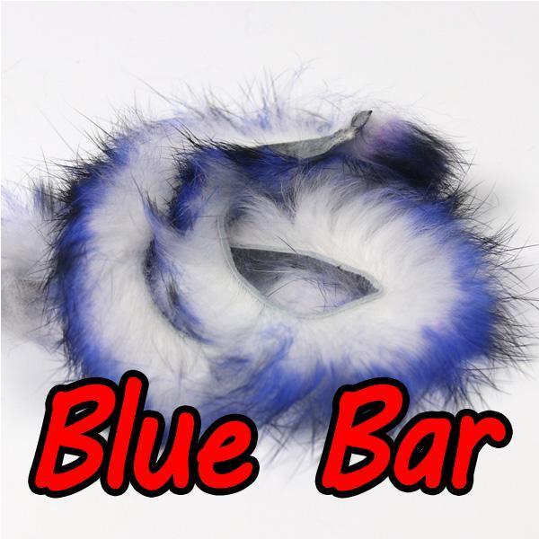 2Pcs Rabbit Fur Hare Zonker Strips For Fly Tying Material Streamer Fishing Flies-Fly Tying Materials-Bargain Bait Box-blue bar-Bargain Bait Box