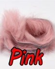 2Pcs Rabbit Fur Hare Zonker Strips For Fly Tying Material Streamer Fishing Flies-Fly Tying Materials-Bargain Bait Box-pink-Bargain Bait Box