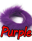 2Pcs Rabbit Fur Hare Zonker Strips For Fly Tying Material Streamer Fishing Flies-Fly Tying Materials-Bargain Bait Box-purple-Bargain Bait Box
