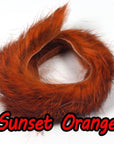 2Pcs Rabbit Fur Hare Zonker Strips For Fly Tying Material Streamer Fishing Flies-Fly Tying Materials-Bargain Bait Box-sunset orange-Bargain Bait Box