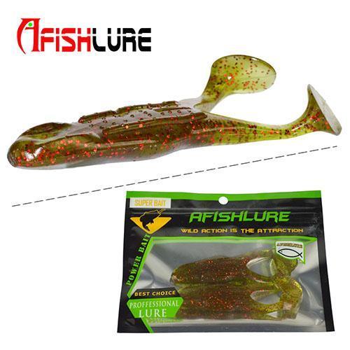2Pcs/Lot Afish Frog Soft 105Mm 13G Plastic Rayfrog Black Fish Killing Plastic-Frog Baits-Bargain Bait Box-COLOR3-Bargain Bait Box