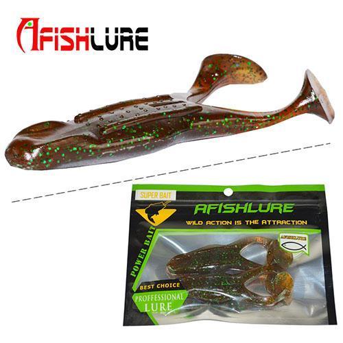2Pcs/Lot Afish Frog Soft 105Mm 13G Plastic Rayfrog Black Fish Killing Plastic-Frog Baits-Bargain Bait Box-COLOR7-Bargain Bait Box