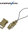 2Pc Plastic Side Release Arched Buckle Keychain Detachable Cord Fastener For-Funanasun Store-Black-Bargain Bait Box