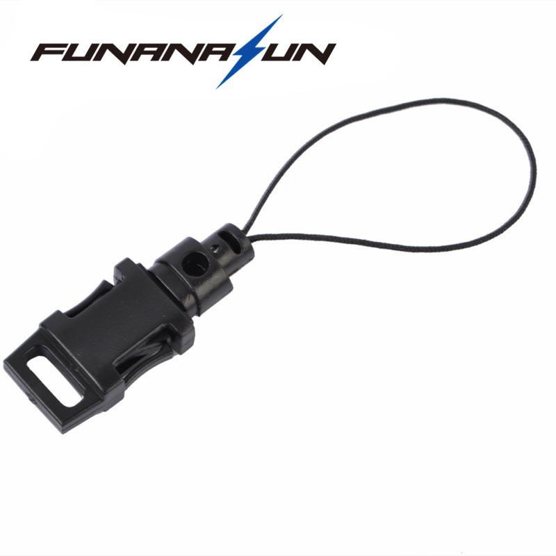2Pc Plastic Side Release Arched Buckle Keychain Detachable Cord Fastener For-Funanasun Store-Black-Bargain Bait Box