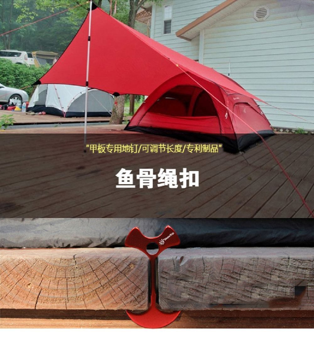 2Pc Ultra-Light Aluminum Camping Tent Buckle Hook Outdoor Hiking Portable Tent-GYMFORWARD Official Store-A 2 holes-Bargain Bait Box