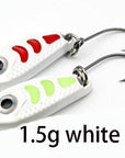 2Pcs 1.5G 3G 5G Loong Scale Metal Spoon Fishing Lure Spoon Sequin Paillette Hard-Holiday fishing tackle shop Store-1g white 2pcs-Bargain Bait Box