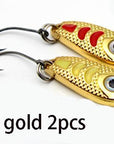2Pcs 1.5G 3G 5G Loong Scale Metal Spoon Fishing Lure Spoon Sequin Paillette Hard-Holiday fishing tackle shop Store-3g gold 2pcs-Bargain Bait Box
