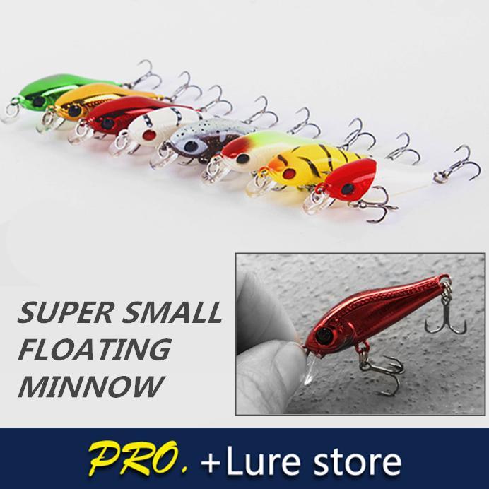 2Pcs 4Cm 1.A8G Minnow Bait For Lure Fishing , Small Mini Super Quality Hard