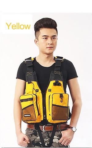 2Pcs Buoyancy Windproof Fly Fishing Vest Life Vest With Emergency Whistle-Fishing Vests-Bargain Bait Box-Yellow-One Size-Bargain Bait Box
