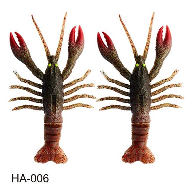 2Pcs Crazy Crawfish Soft Bait Fishing Lure Life Like Signal Crayfish Jig Head-Fishing Lures-hunt-house Store-HA-006-Bargain Bait Box
