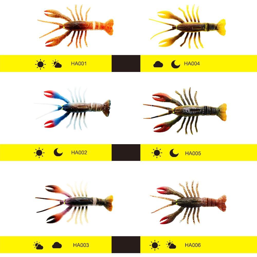 2Pcs Crazy Crawfish Soft Bait Fishing Lure Life Like Signal Crayfish Jig Head-Fishing Lures-hunt-house Store-HA-010-Bargain Bait Box