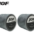 2Pcs Jof 4Strands 500M 10Lb - 80Lb Braided Fishing Line Pe Strong-HD Outdoor Equipment Store-Grey-0.4-Bargain Bait Box