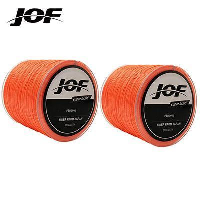 2Pcs Jof 4Strands 500M 10Lb - 80Lb Braided Fishing Line Pe Strong-HD Outdoor Equipment Store-Orange-0.4-Bargain Bait Box