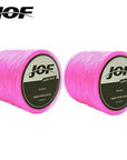 2Pcs Jof 4Strands 500M 10Lb - 80Lb Braided Fishing Line Pe Strong-HD Outdoor Equipment Store-Pink-0.4-Bargain Bait Box