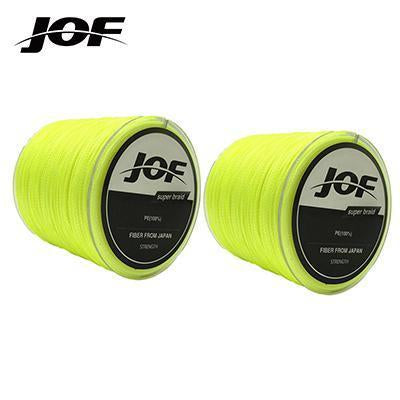 2Pcs Jof 4Strands 500M 10Lb - 80Lb Braided Fishing Line Pe Strong-HD Outdoor Equipment Store-Yellow-0.4-Bargain Bait Box
