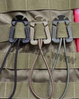 2Pcs Molle Backpack Buckle Clips Outdoor Nylon Camping Bag Hanger Hook Clamp Edc-Under the Stars123-Khaki-Bargain Bait Box
