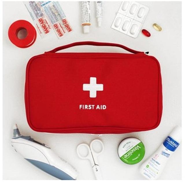 2Pcs Portable First Aid Emergency Medical Kit Survival Bag Wrap Gear Hunt-Emergency Tools &amp; Kits-Bargain Bait Box-Red-Bargain Bait Box
