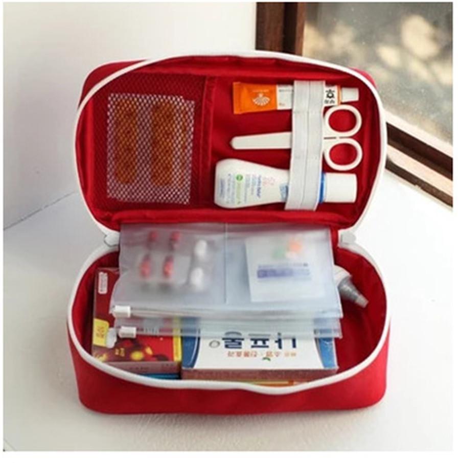 2Pcs Portable First Aid Emergency Medical Kit Survival Bag Wrap Gear Hunt-Emergency Tools &amp; Kits-Bargain Bait Box-Red-Bargain Bait Box