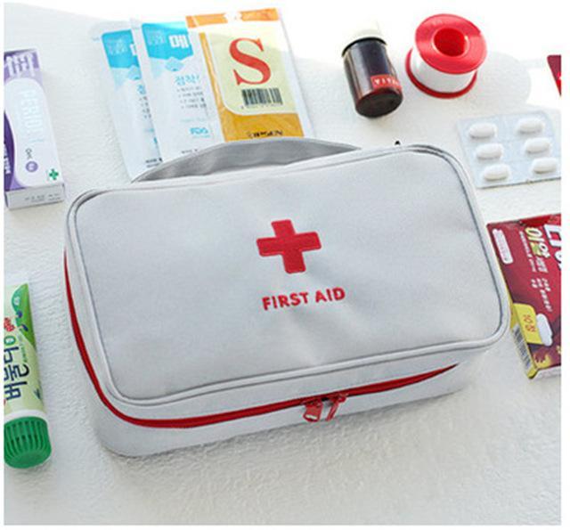 2Pcs Portable First Aid Emergency Medical Kit Survival Bag Wrap Gear Hunt-Emergency Tools &amp; Kits-Bargain Bait Box-White-Bargain Bait Box