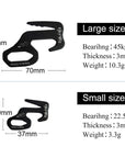 2Pcs Shinetrip Outdoor Camping Tent Hook Aluminum Alloy 9 Shape Buckle Wind Rope-Tent Accessories-YOUGLE store-S Size-Bargain Bait Box