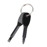 2Pcs Sliver Black Perfect Multitools Key Ring Screwdriver Edc Set Outdoor-Traveling Light123-Black-Bargain Bait Box
