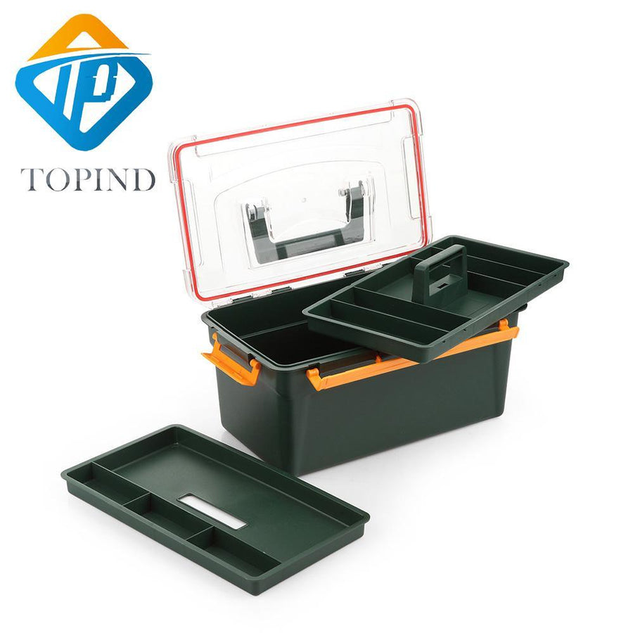 2Pcs Topind Dark Green Tackle Box 12.99X7.68X6.03 Inchutility Tool Sto –  Bargain Bait Box