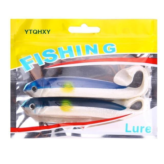 2Pcs/Lot 16G/15Cm Soft Fishing Lure Shad Manual Silicone Bass Minnow-Be a Invincible fishing Store-A-Bargain Bait Box