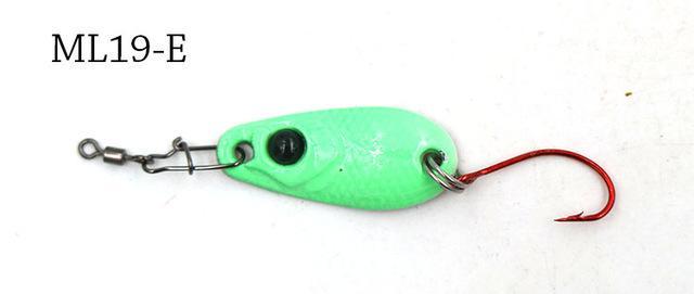 2Pcs/Lot 2.1G Pesca Micro Mini Trout Spoon Lures Ultralight River Fishing Spoons-MC&LURE Store-E-Bargain Bait Box