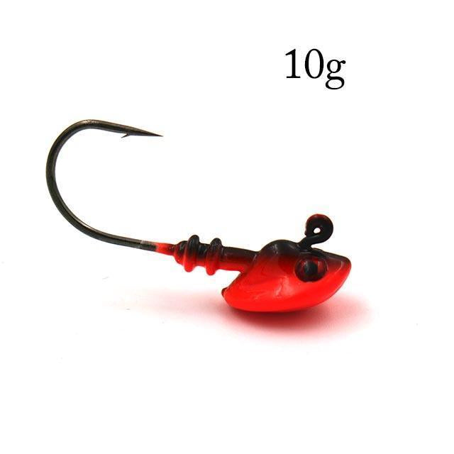 2Pcs/Lot Fish Head Hooks 7/10/14G Lead Head Hook Lure Hook Jig Head Multicolor-MC&LURE Store-10g C-Bargain Bait Box